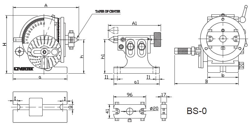 MILLING SEMI - UNIVERSAL DIVIDING HEAD,BS-0,1DIVIDING,CHUCK