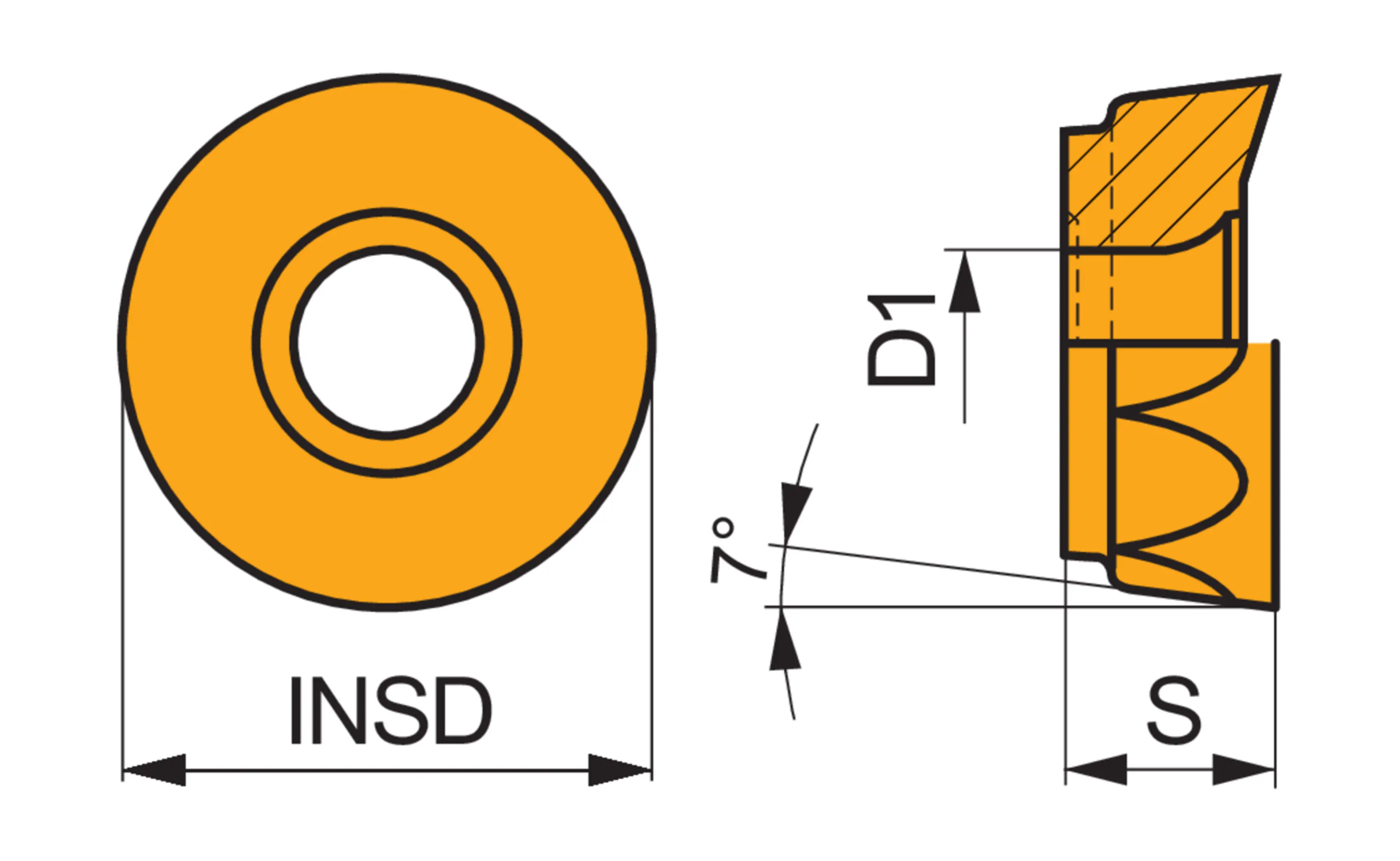 Milling Insert - Copy and Profile --RCMT 1606MOSN-MM8330