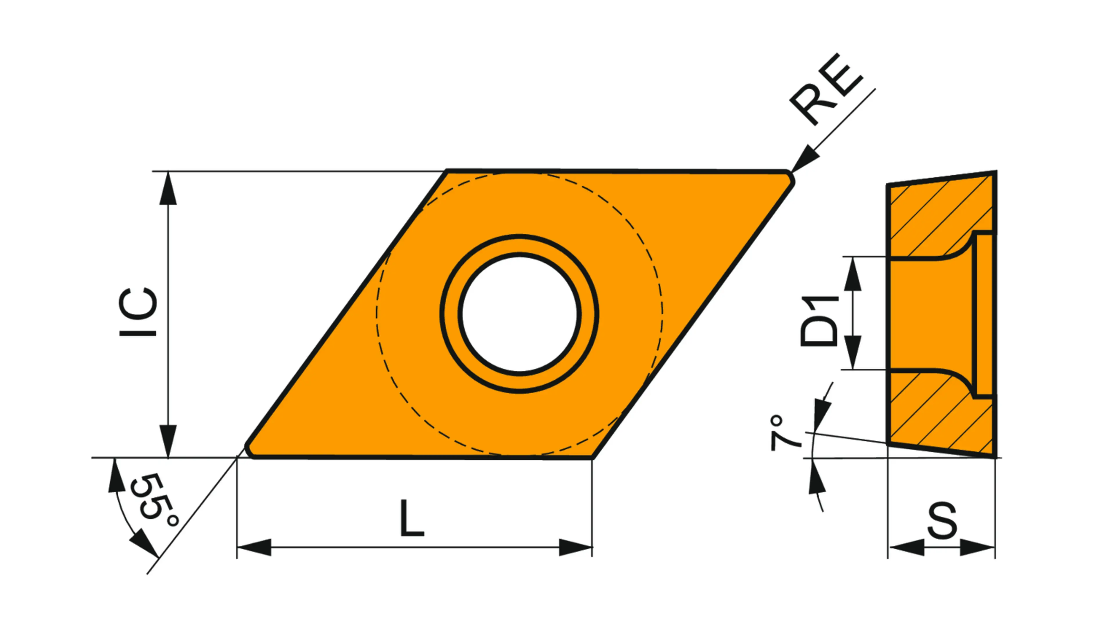 Turning Insert - Positive - DCMT 11T308E-FF2T8430