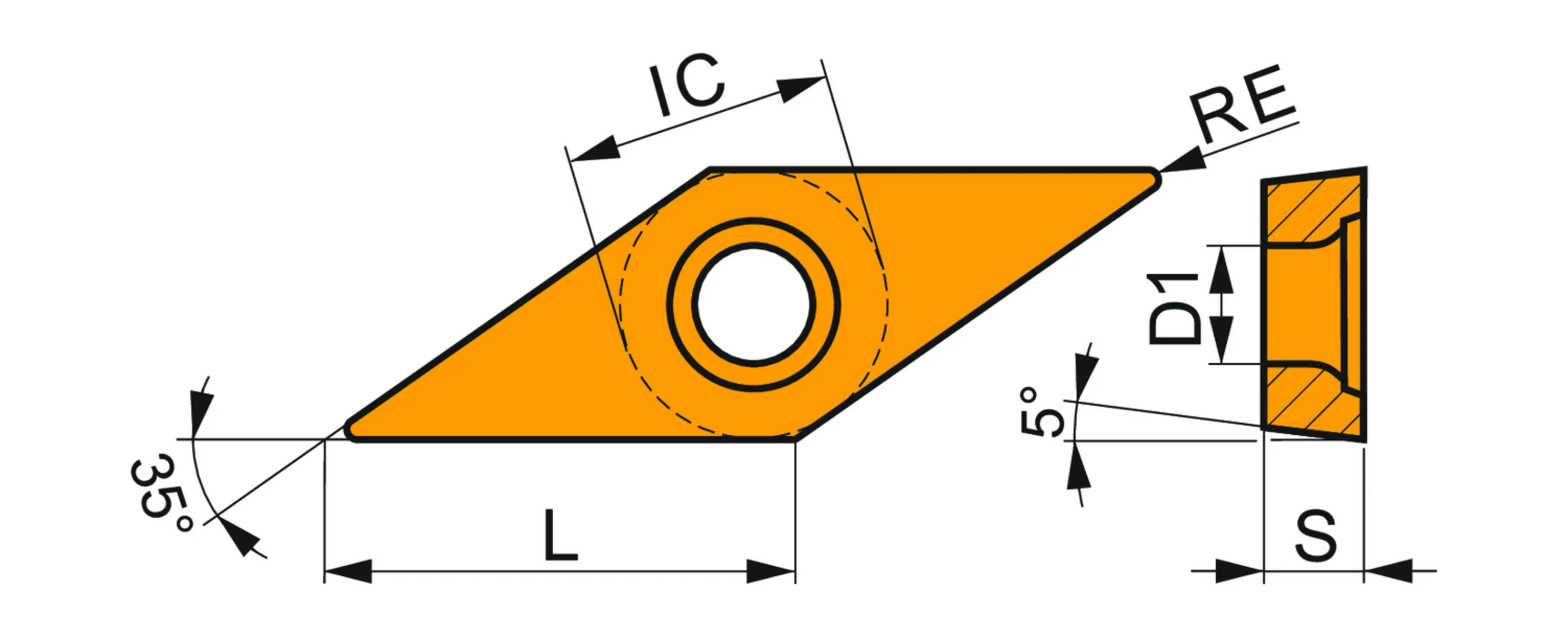 Turning Insert - Positive - VBMT 160404E-FMT8430