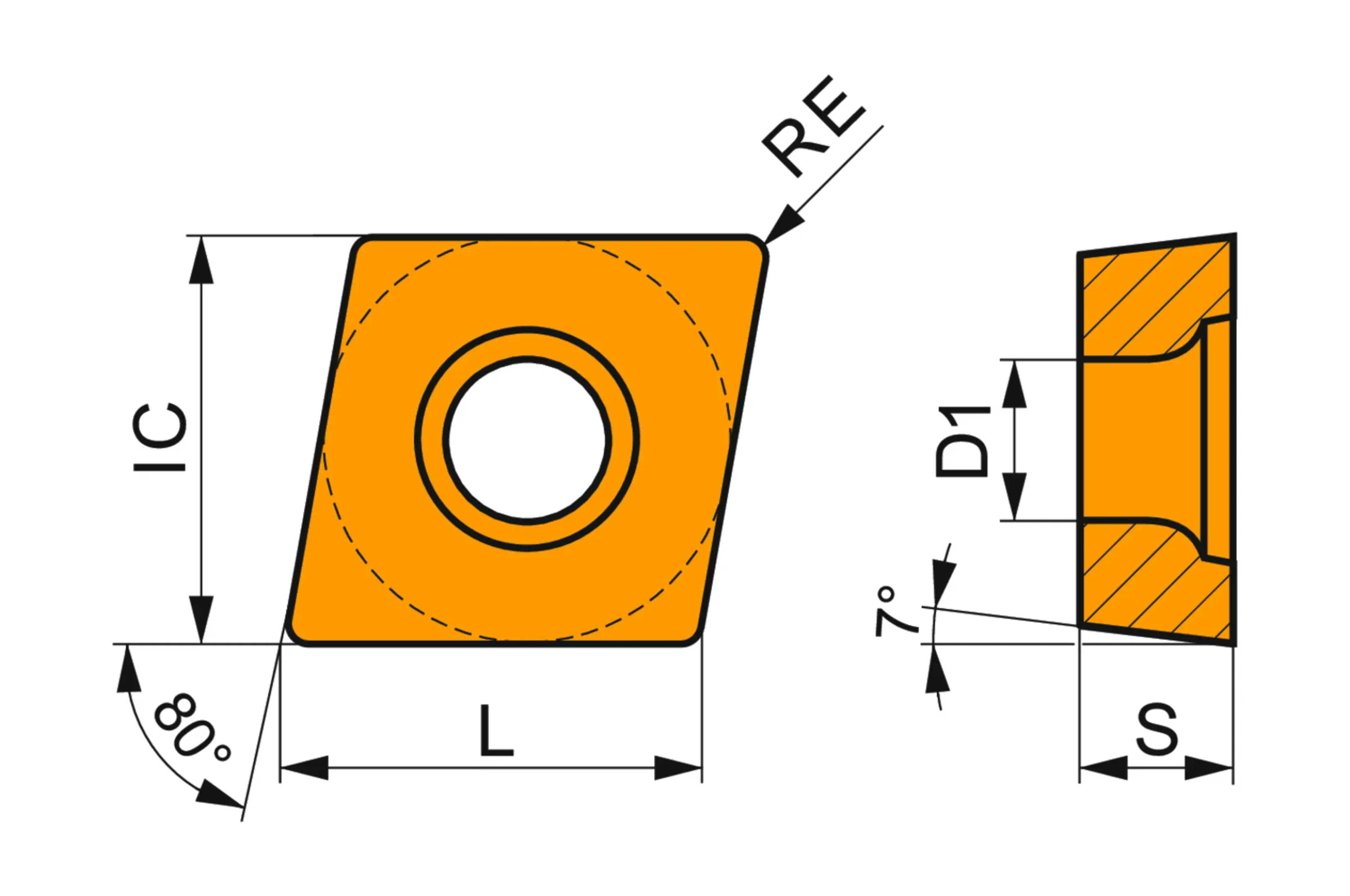 Turning Insert - Positive -CCMT 060204E-FMT8430 -