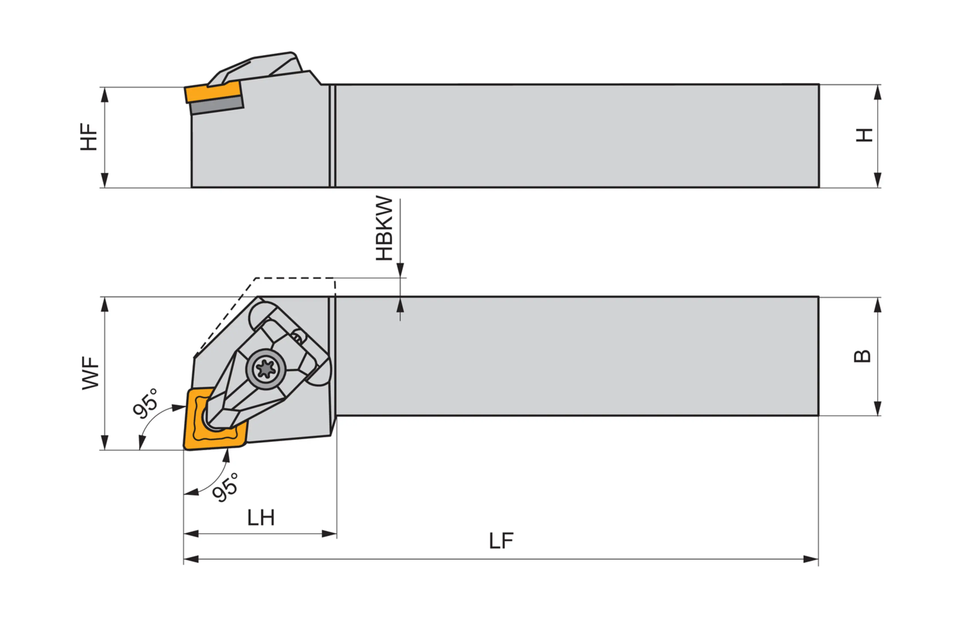 Turning Toolholder ISO D-DCLNL 2525 M 16