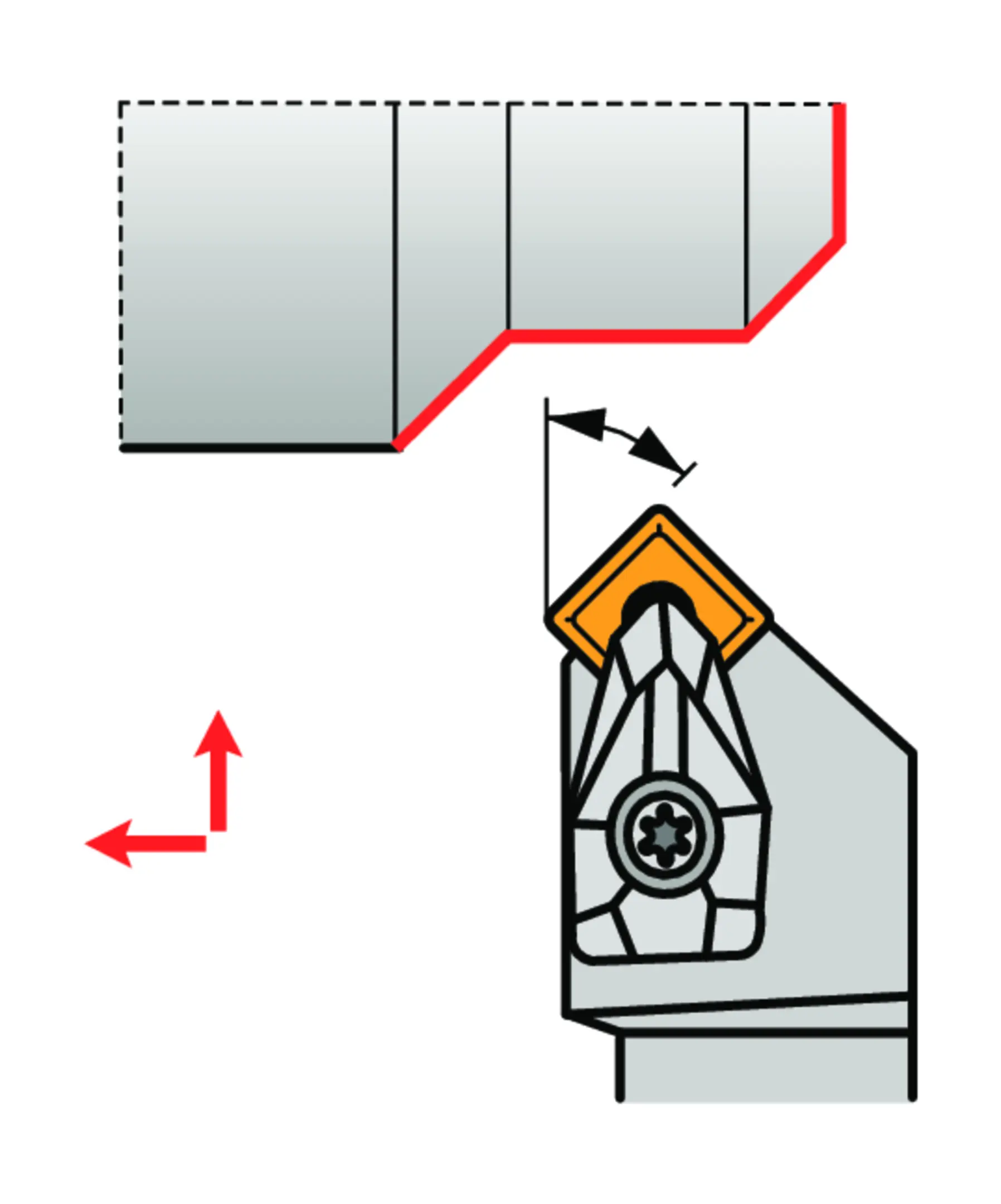 Turning Toolholder ISO DDSSNL 2020 K 12