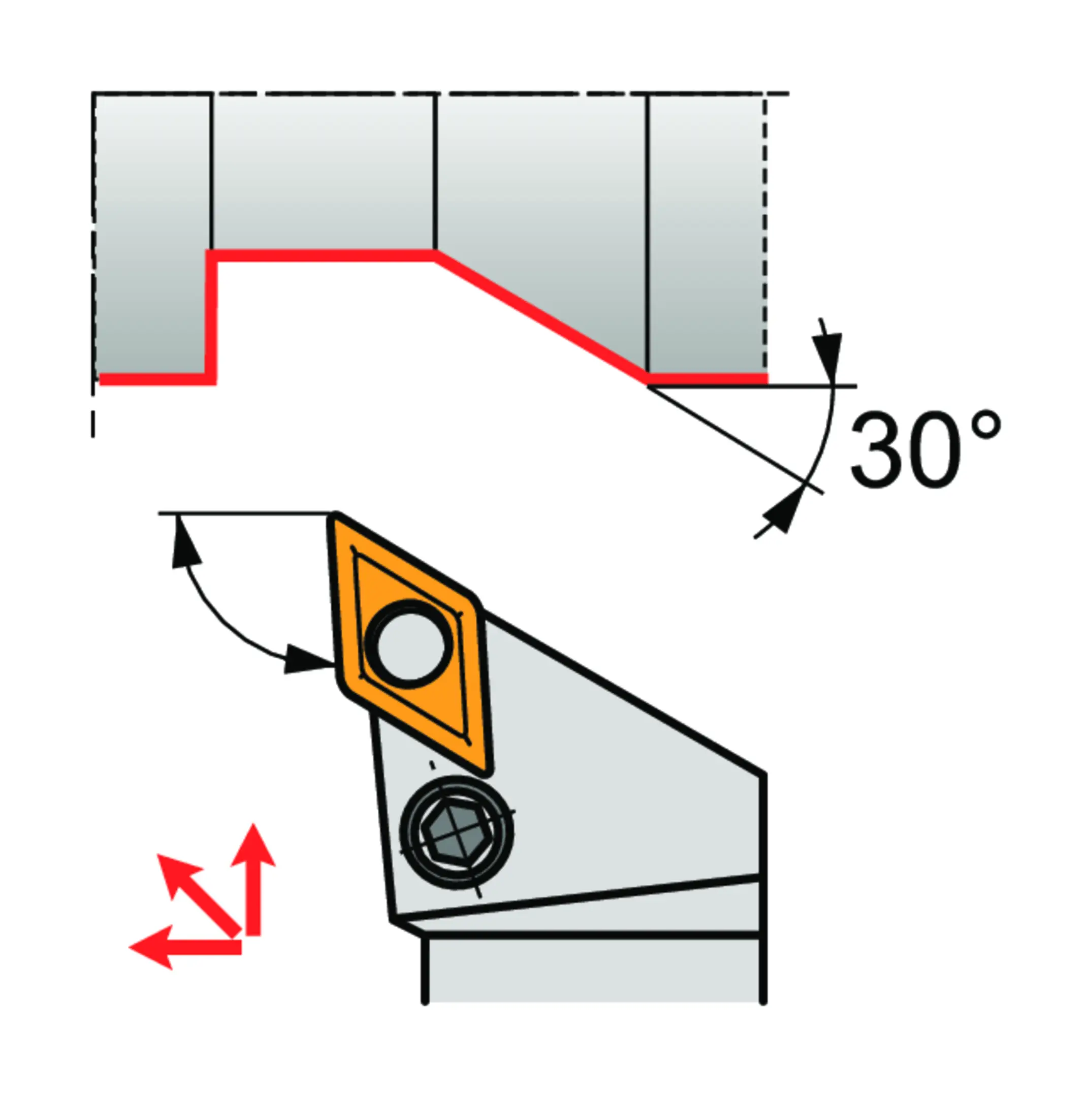 Turning Toolholder ISO P-PDJNL 2020 K 11