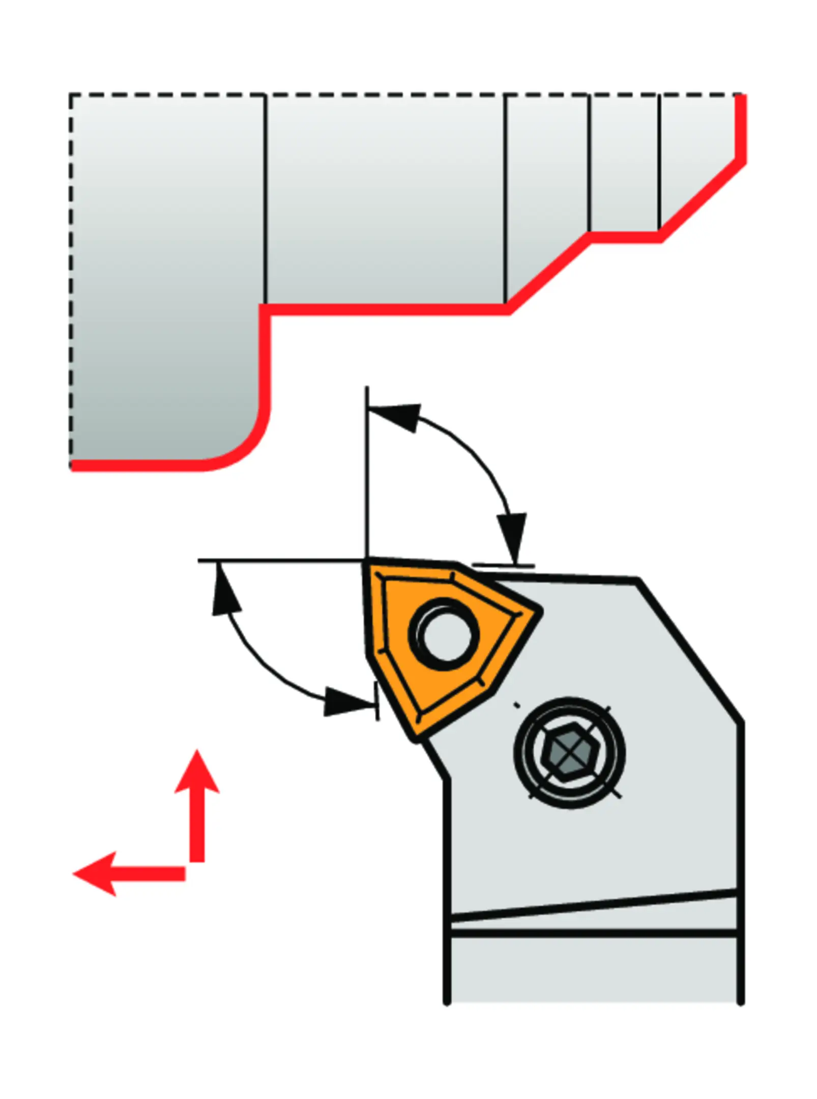 Turning Toolholder ISO P-PWLNL 2020 K 08