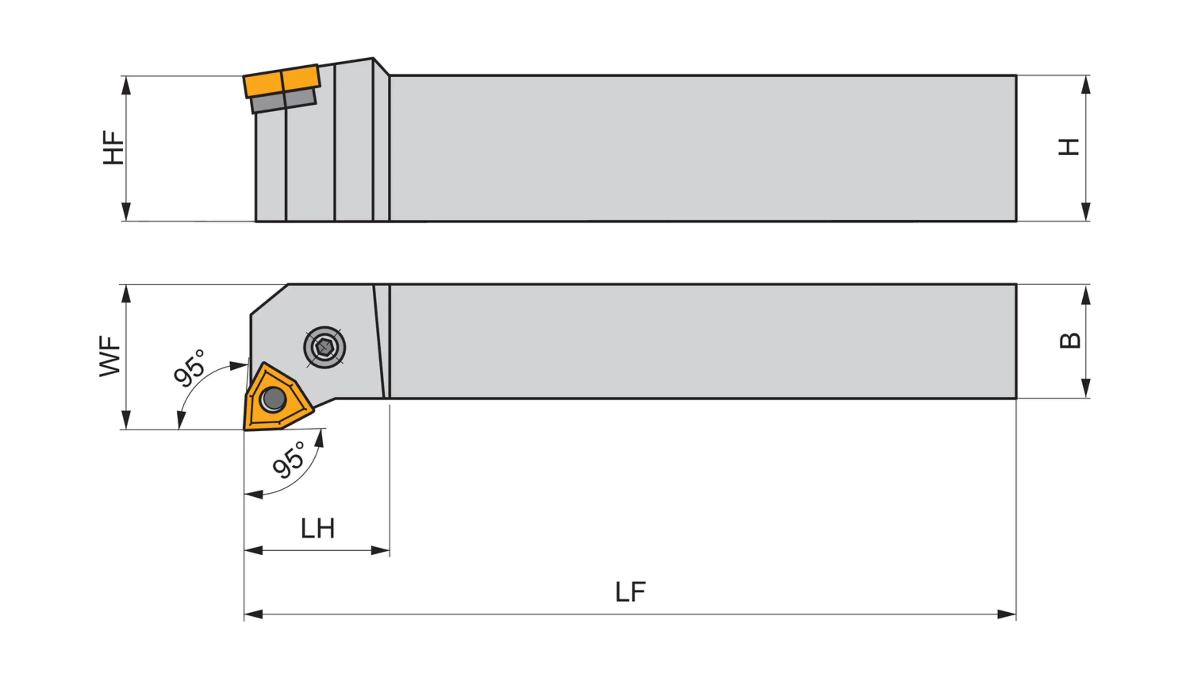 Turning Toolholder ISO P-PWLNL 2020 K 08