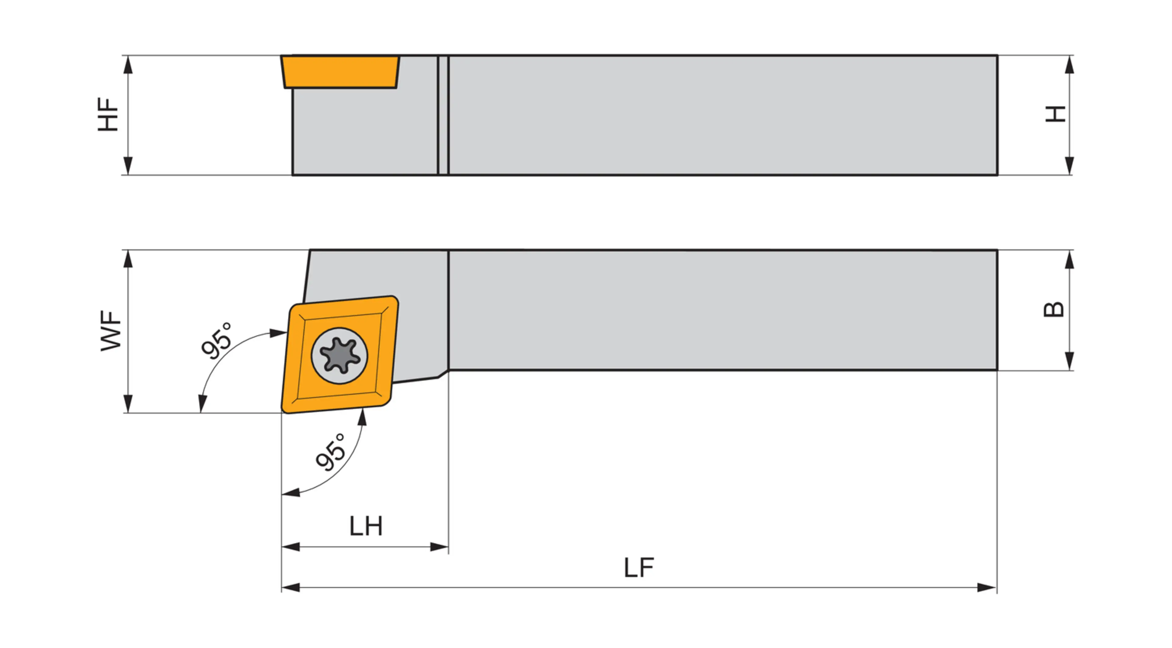 Turning Toolholder ISO S - SCLCR 2020 K 12-M-A