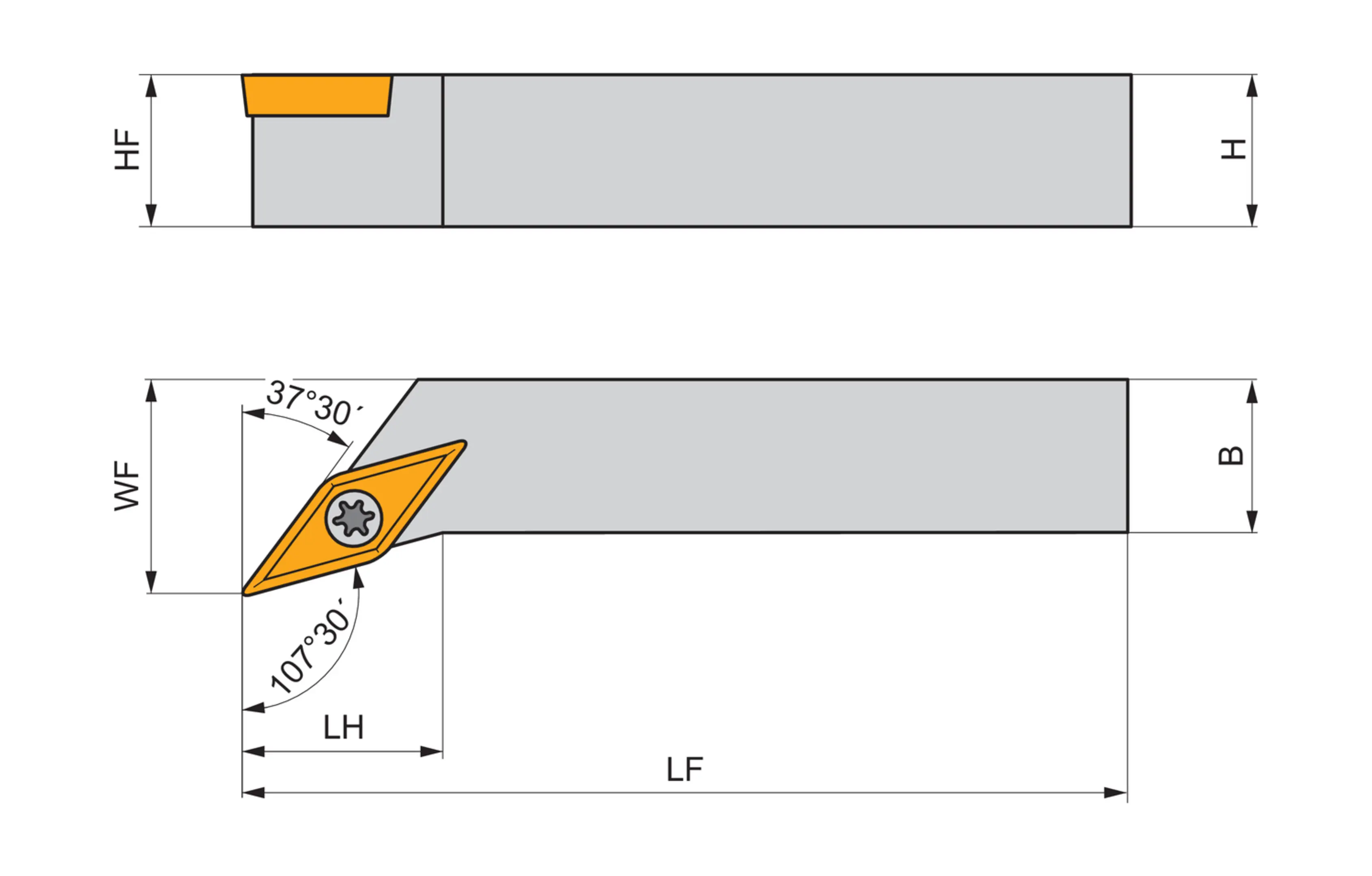 Turning Toolholder ISO S -SVHCL 2020 K 16-M-A