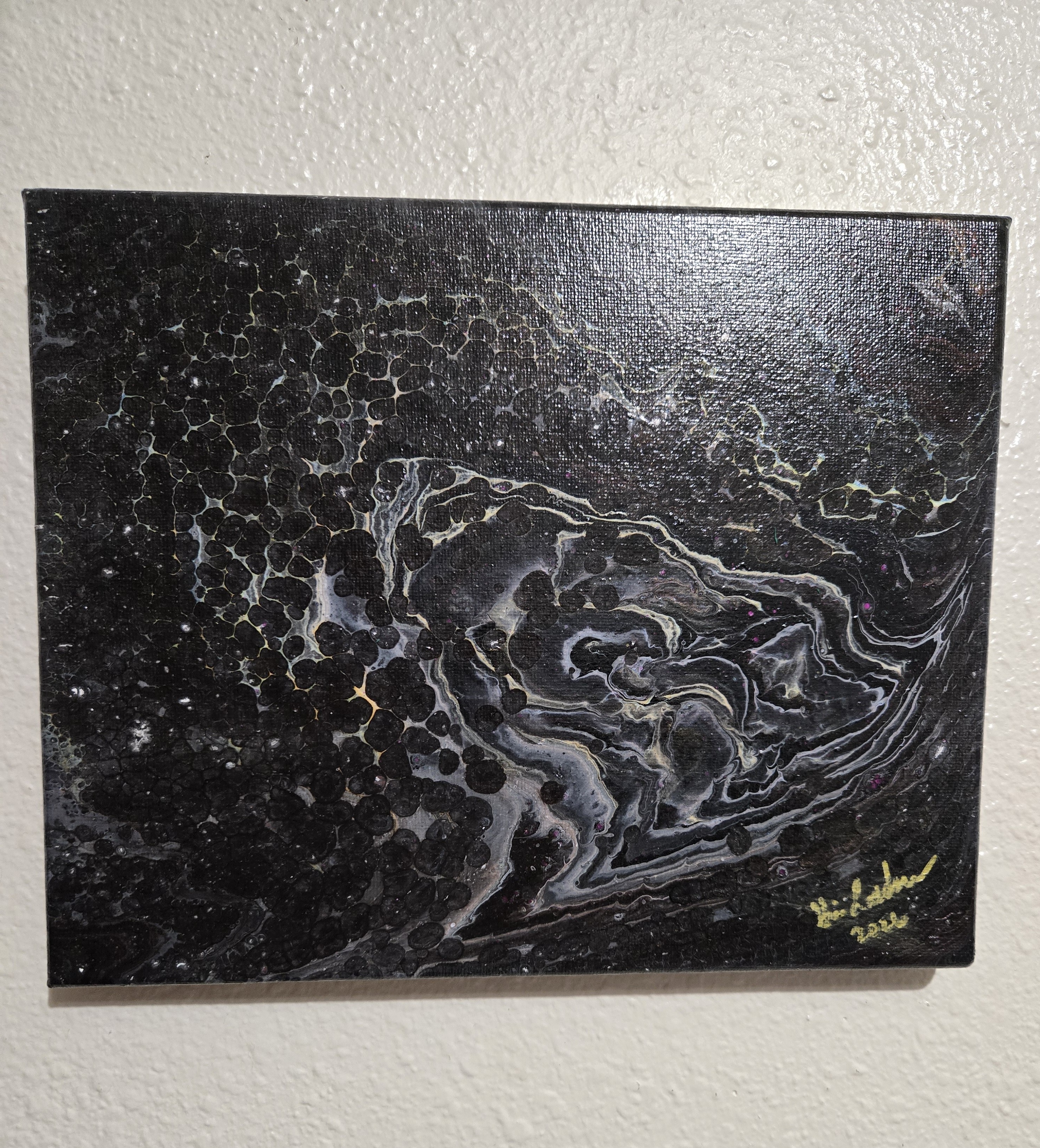 Dark Nebula Handmade Abstract Canvas