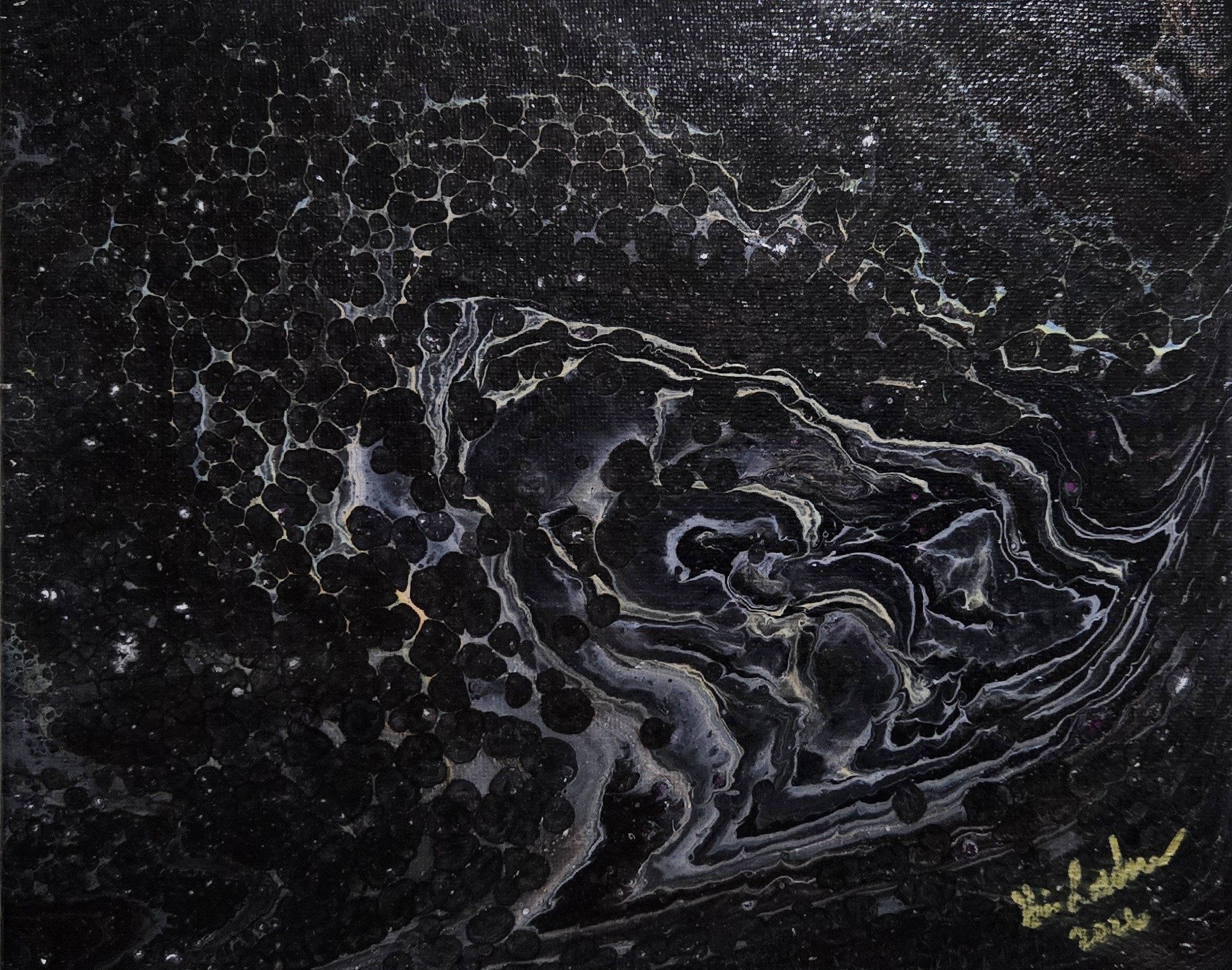 Dark Nebula Handmade Abstract Canvas
