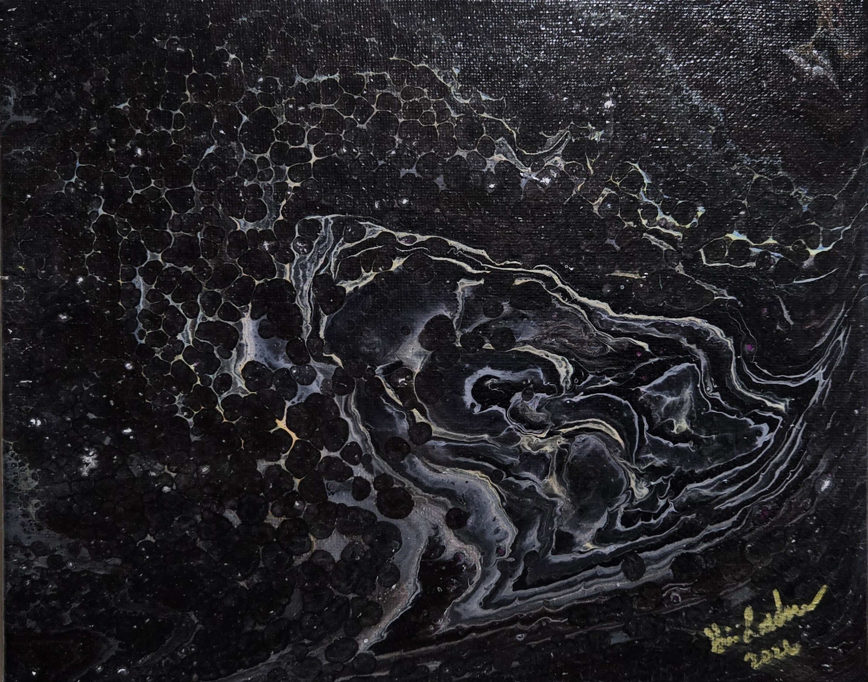 Dark Nebula Handmade Abstract Canvas