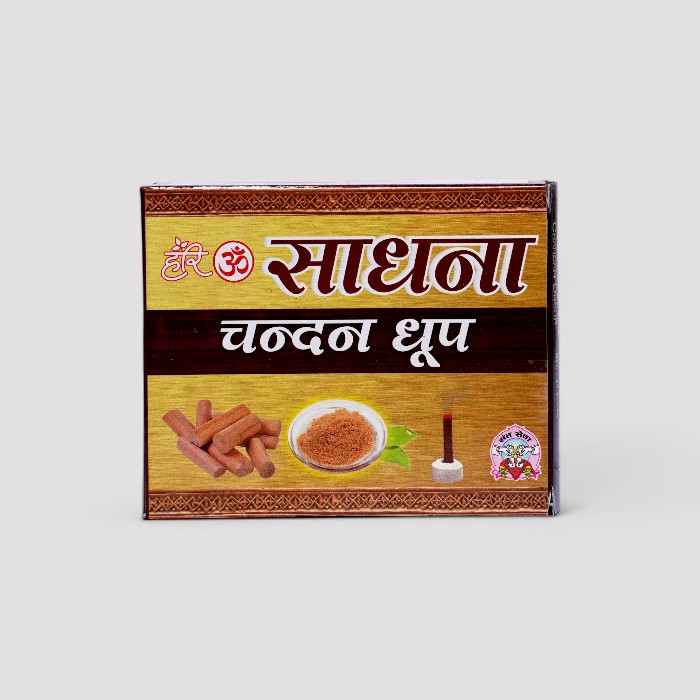 Hariom Sadhna Chandan Dhoop 72g – Premium Sandalwood Dhoop for Pooja & Meditation