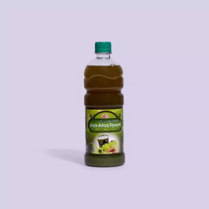 Hariom Amla Adrak Sharbat 700ml – Ayurvedic Drink for Immunity, Digestion & Detox