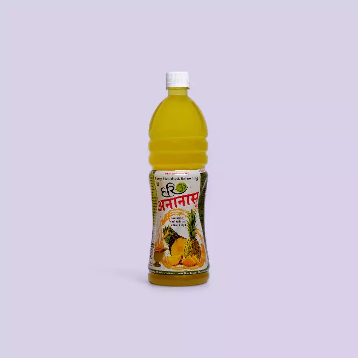 Hariom Pineapple Drink 1 Litre – Refreshing & Juicy Fruit Beverage with Natural Pineapple Flavor