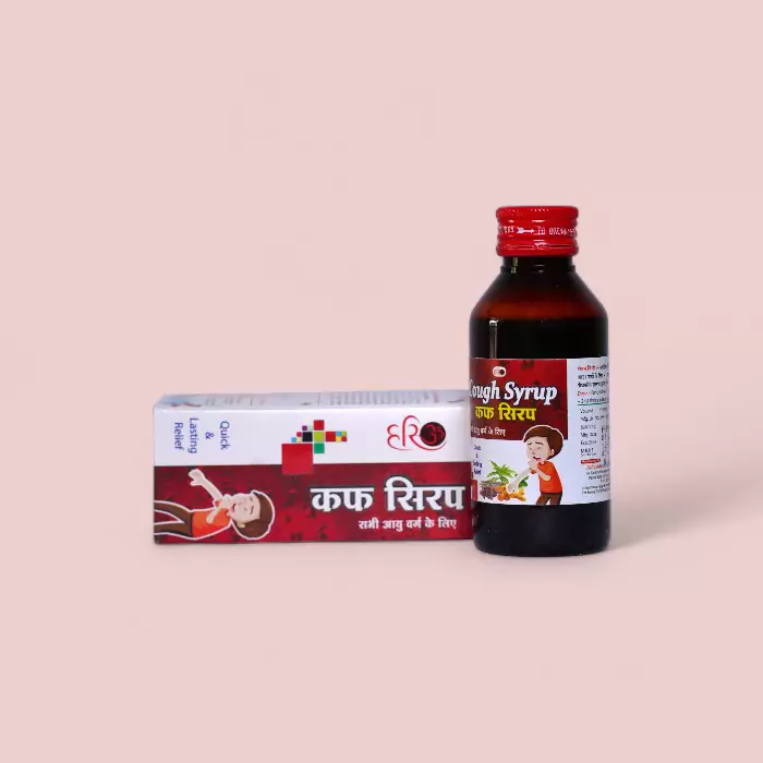 Hariom Cough Syrup 100ml – Ayurvedic Relief for Dry & Wet Cough, Cold & Throat Irritation