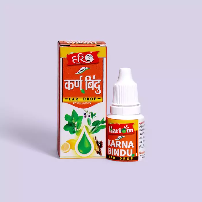 Hariom Karna Bindu Ear Drop 10ml – Ayurvedic Ear Oil for Ear Pain, Wax Removal & Itching Relief