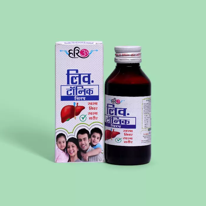 Hariom Liv Tonic Syrup 100ml – Ayurvedic Liver Tonic with Giloy, Kutki & Aloe Vera