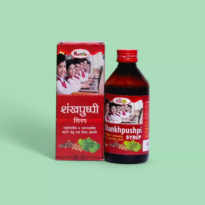 Hariom Shankhpushpi Syrup 200ml – Memory Booster & Brain Tonic