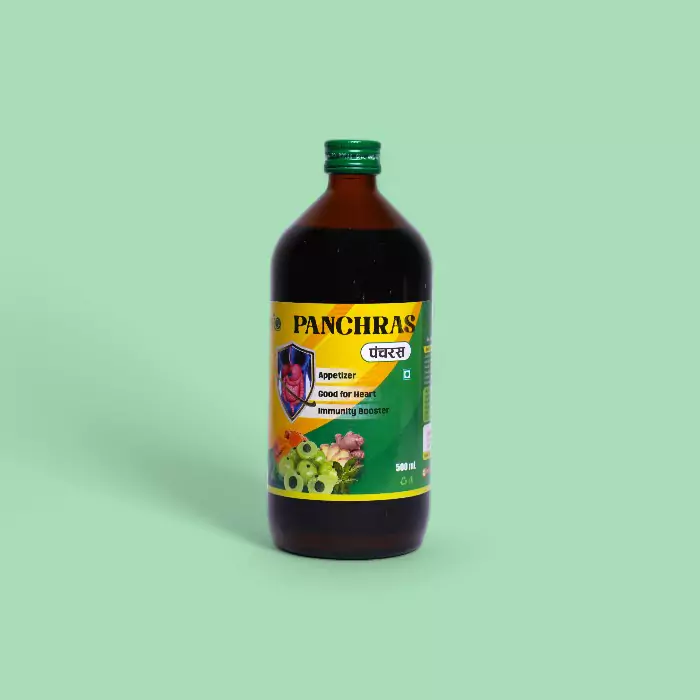 Hariom Panchras 500ml – Ayurvedic Health Tonic with Amla, Tulsi, Haldi, Pudina & Ginger