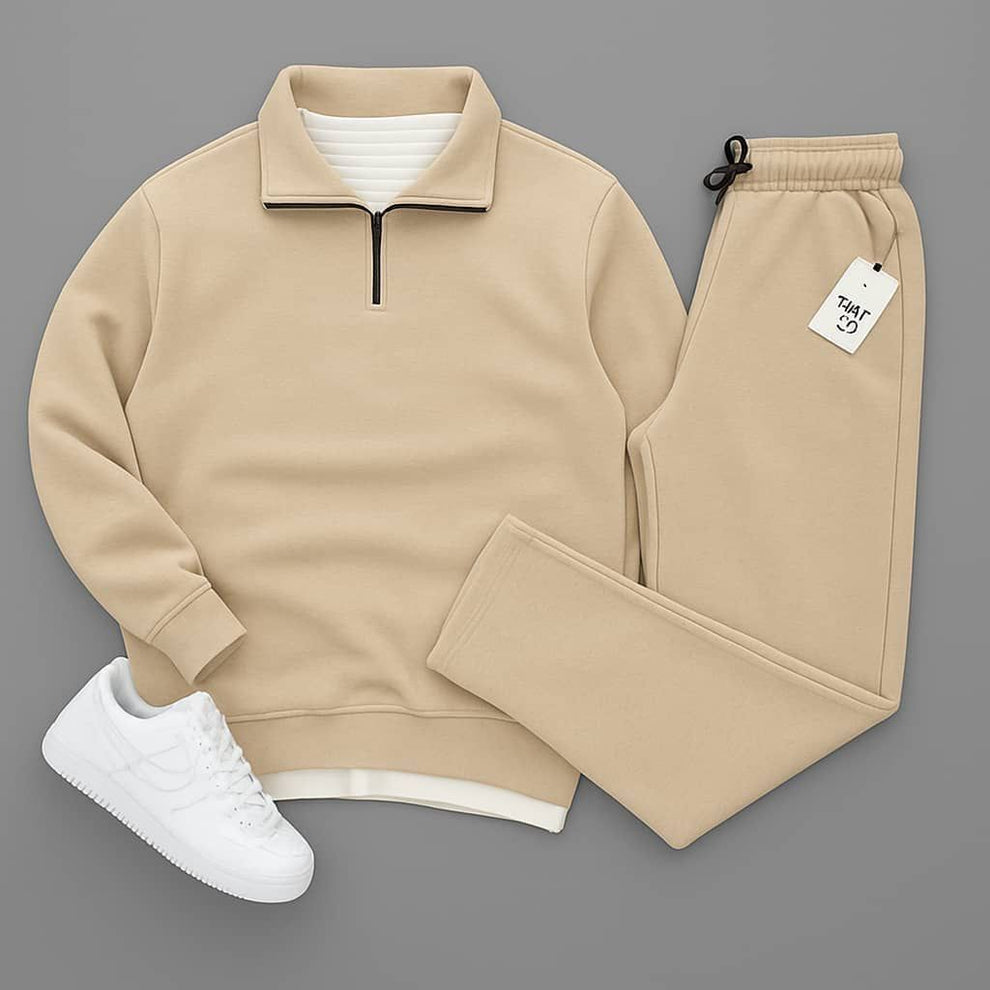 Beige Tracksuit Set