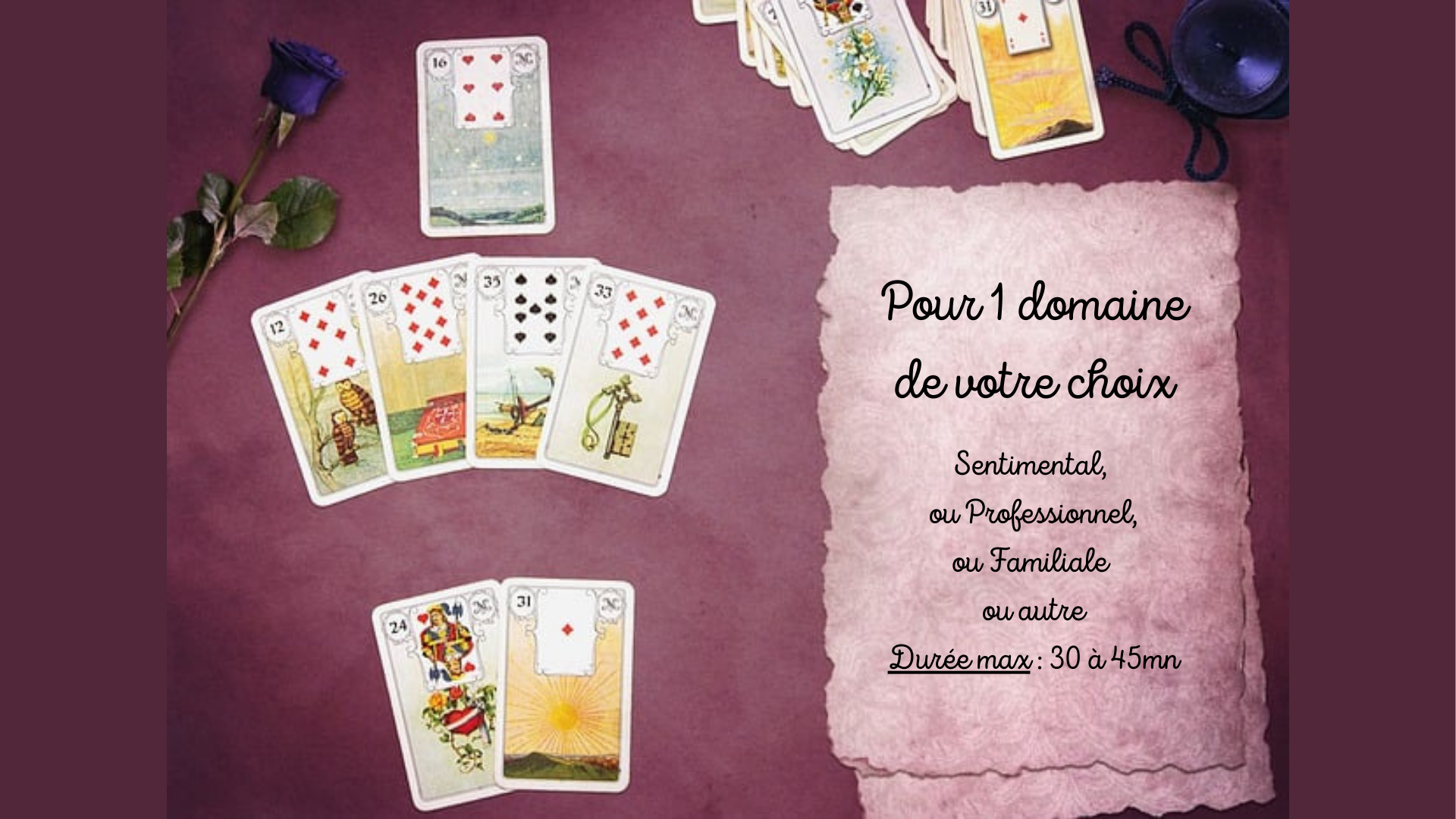 Consultation 1 domaine de votre choix 30 à 45mn