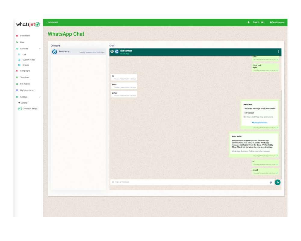 WhatsJet SaaS - A WhatsApp Marketing Platform with Bulk Sending, Campaigns, Chat Bots & CRM