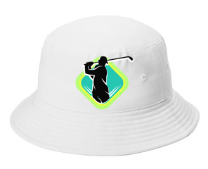 White Golf Bucket Hat