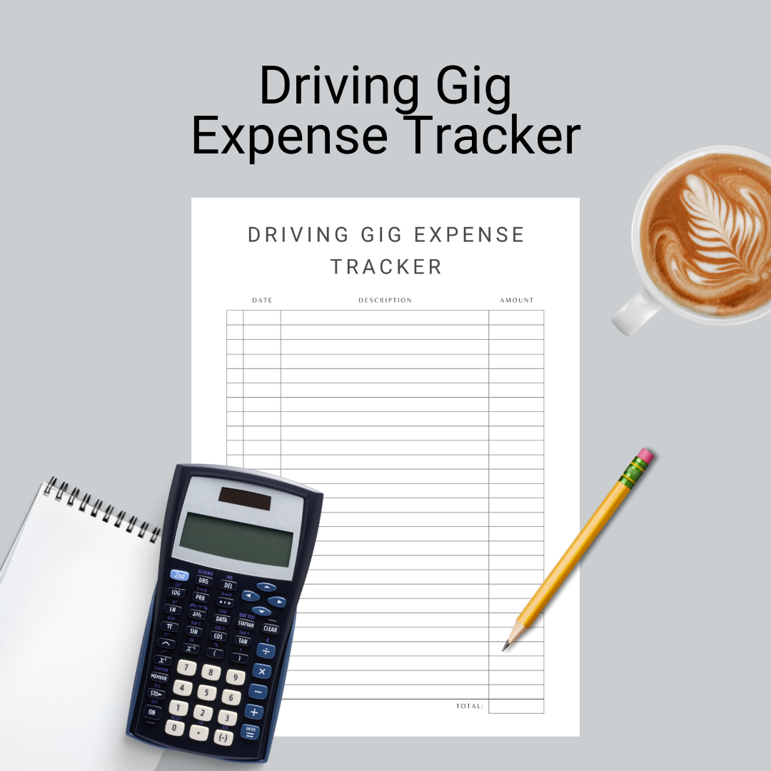 Driving Gig Expense Tracker - Printable PDF - Digital Download