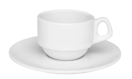 Xicara de Cafézinho Branca 75ml com Pires