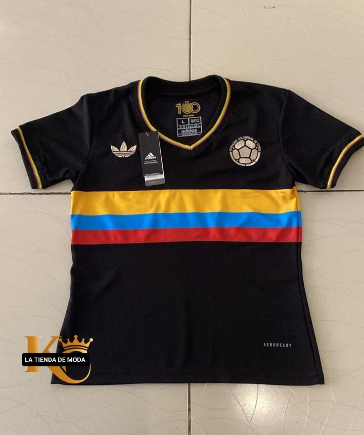 Camiseta 100 años Selección Colombia negra
