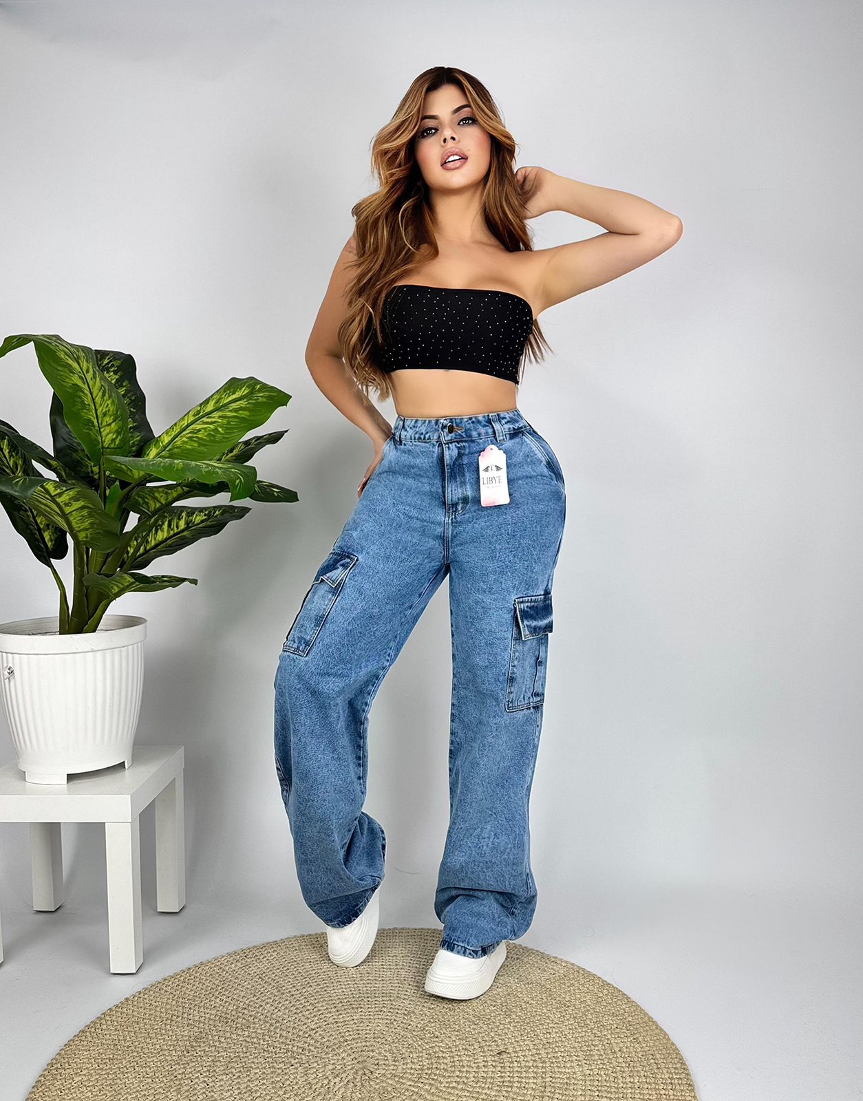 Jeans cargo para mujer