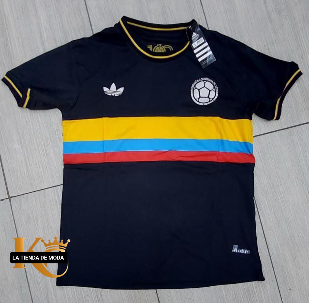 Camiseta 100 años Selección Colombia negra