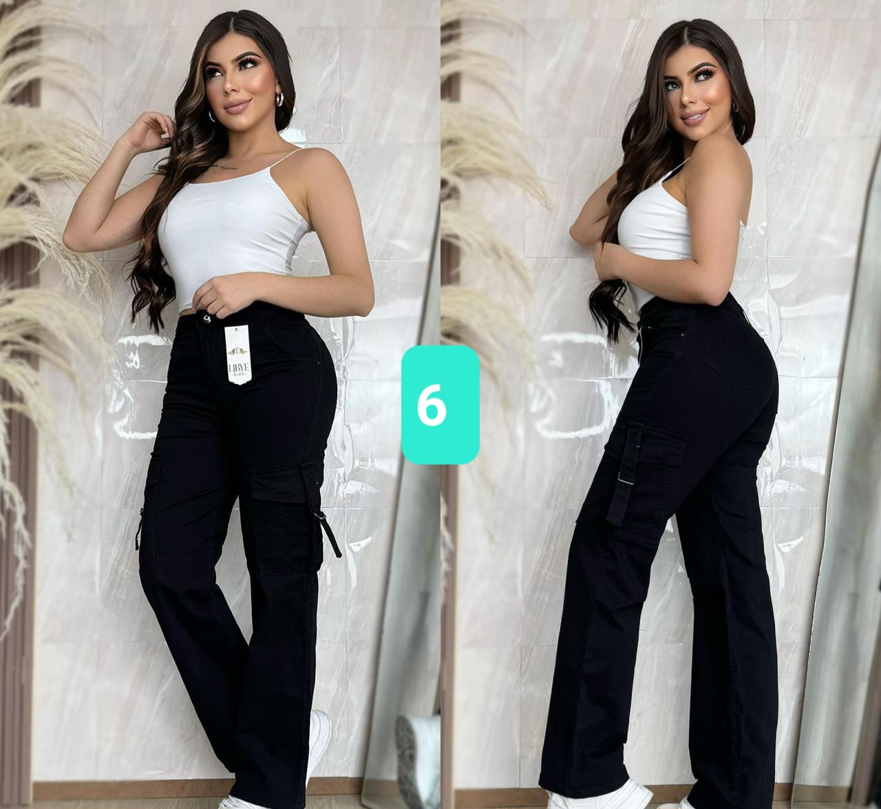 Jeans cargo para mujer