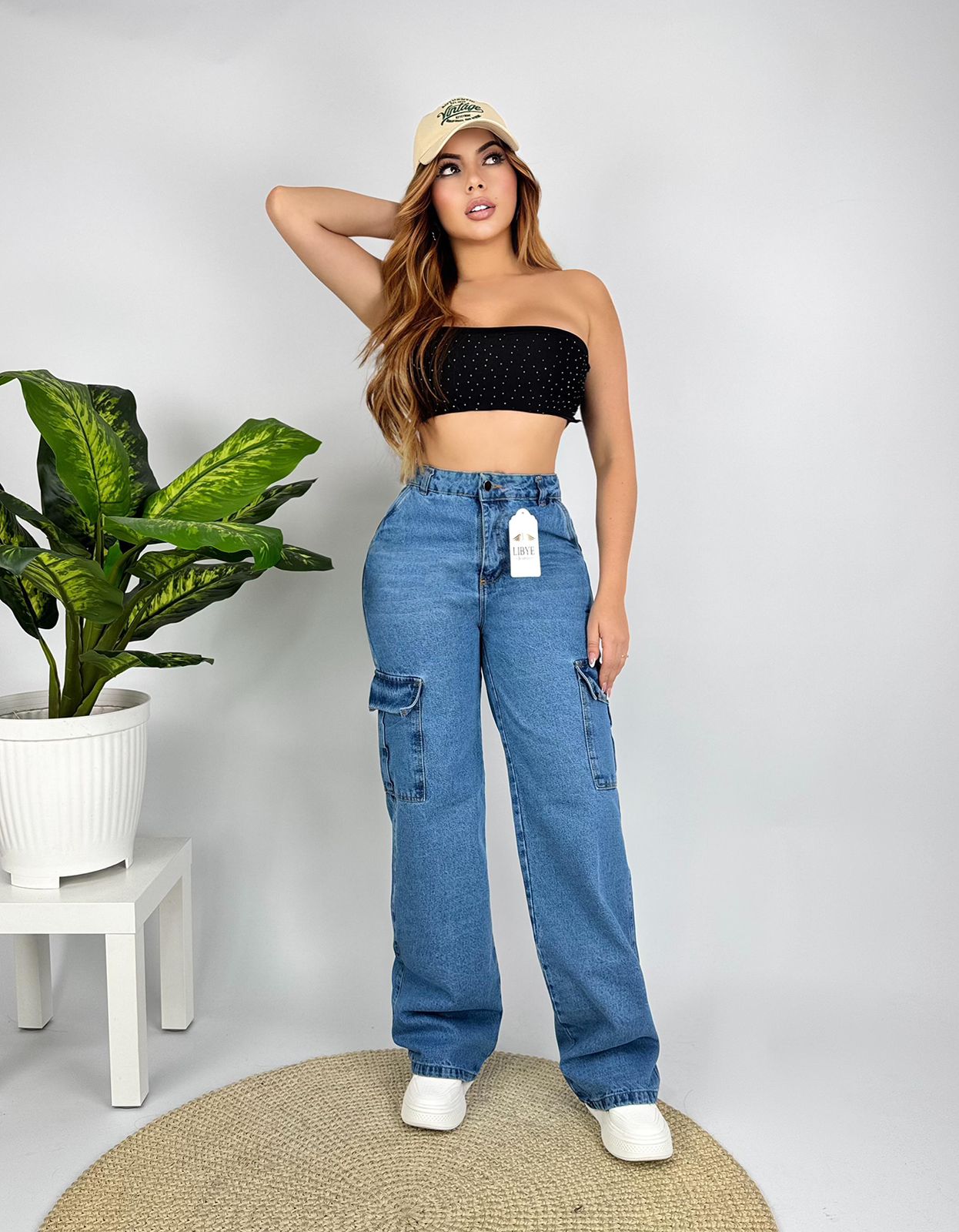 Jeans cargo para mujer