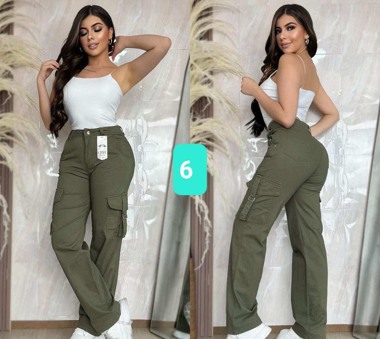 Jeans cargo para mujer