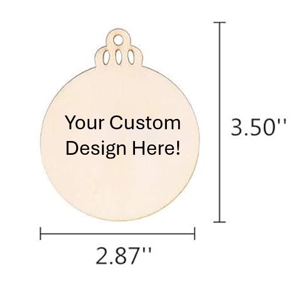 Hand-Painted, Customizable Wooden Ornament
