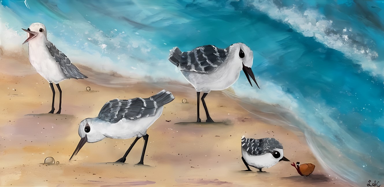 Sandpipers on the Beach