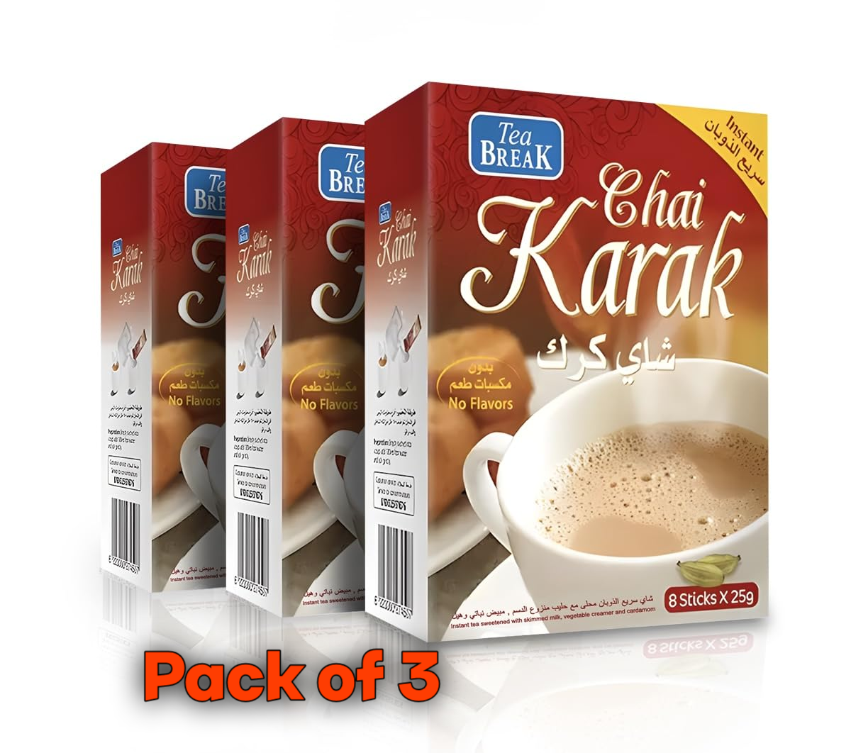 Tea Break Chai Karak Instant Tea Mix with Cardamom شاي كرك مع هيل