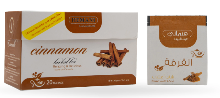 Hemani Cinnamon Herbal Tea - 20 Tea Bags شاي هيماني بالأعشاب بالقرفة