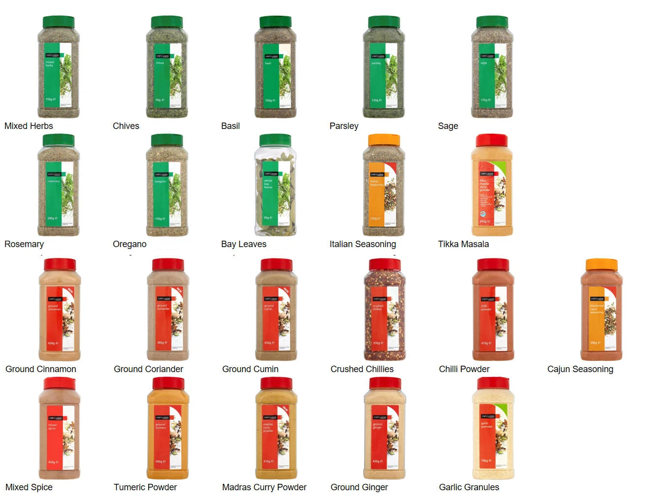 Chef’s Larder Mixed Herbs & Masala Seasoning Blend | Indian & Mexican Spices UK
