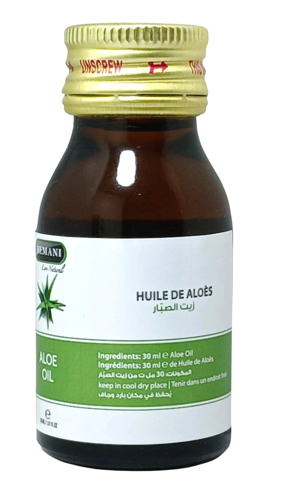 Hemani Aloe Oil 30ml – Natural Botanical Oil for Skin & Hair Care