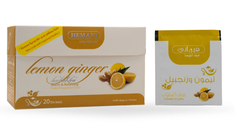 Hemani Lemon Ginger Herbal Tea 20 Bags شاي هيماني بالأعشاب بالليمون والزنجبيل