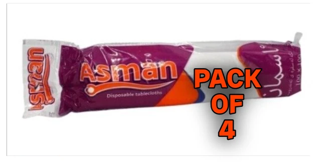 4 X Plain White, No Print, Asman Disposable Table Cover, Sofra سفرة