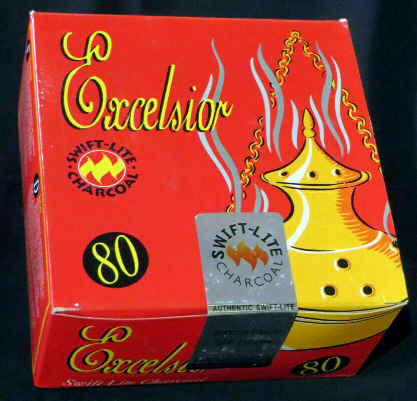 Full-Box Royal Quick Light Charcoal Tablets incense Burner Coal 80 Discs Shisha