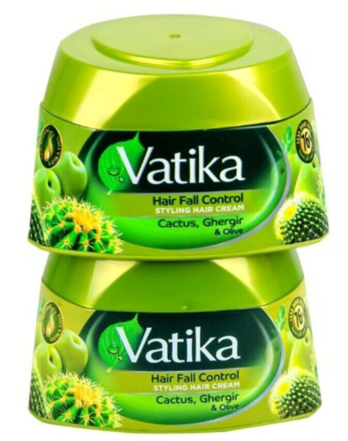 2 X 140 ml DABUR VATIKA HAIR FALL CONTROL STYLING HAIR CREAM CACTUS GHERGIR