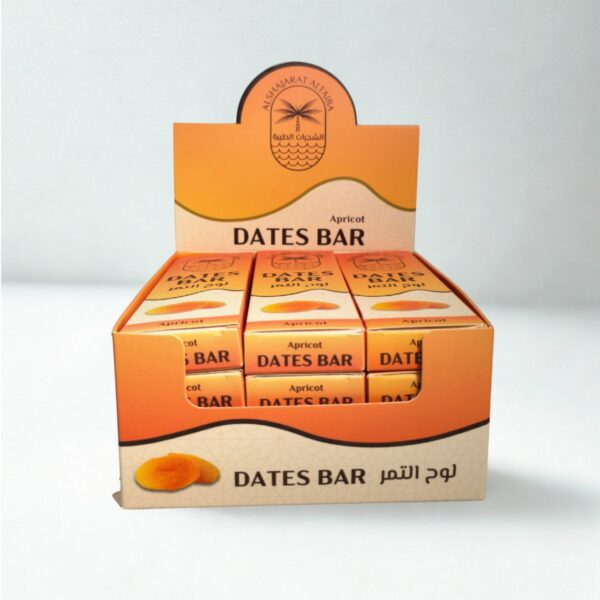 Apricot Dates Bars Natural Energy Snack No Added Sugar Gluten Free Vegan 12 Pack