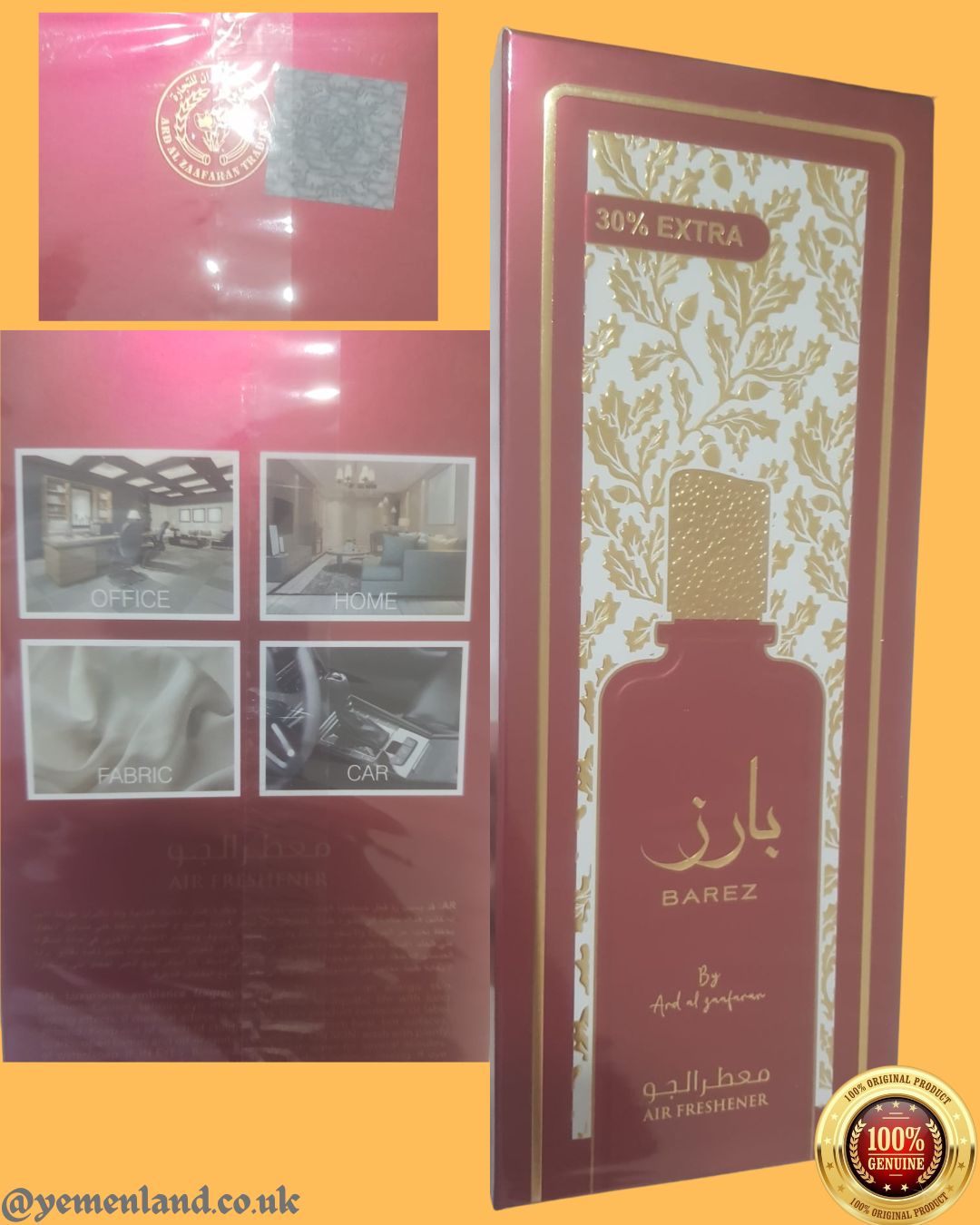 BAREZ from Ard Al Zaafaran Oud Room Spray 450ml | Freshener | Original