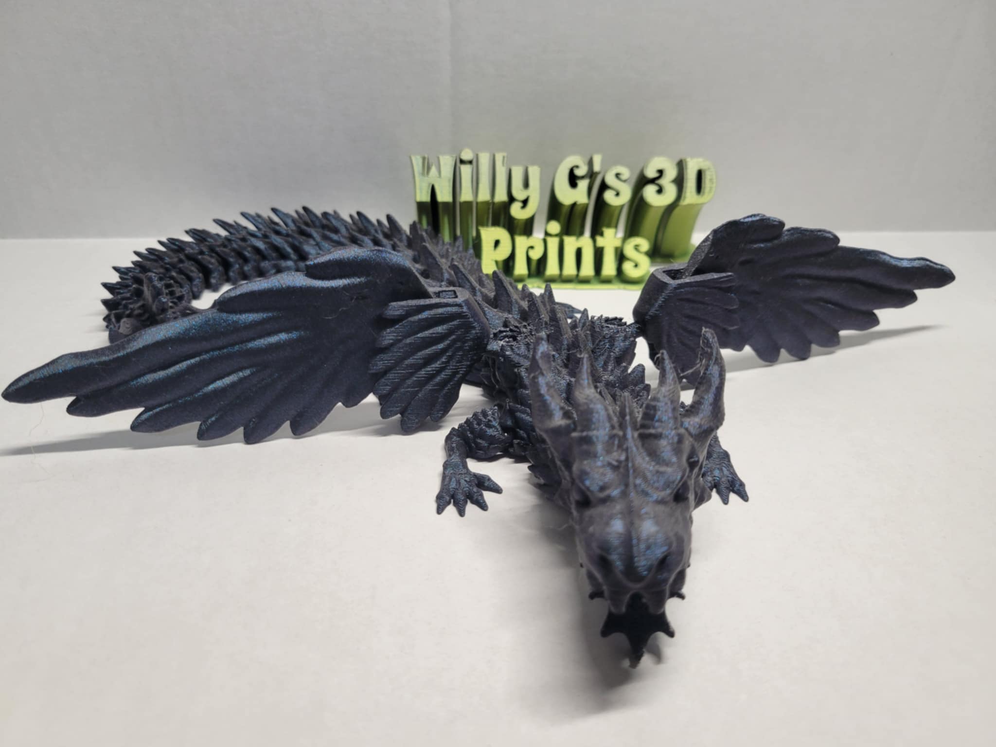 3D Printed Articulated Winged Dragon