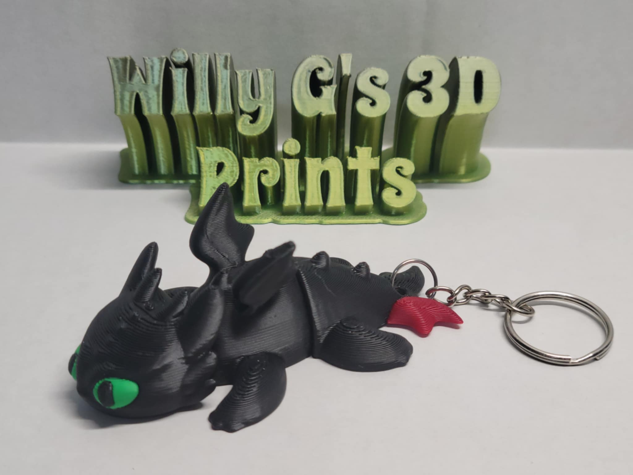3D-Printed Articulated Toothless Dragon Keychain