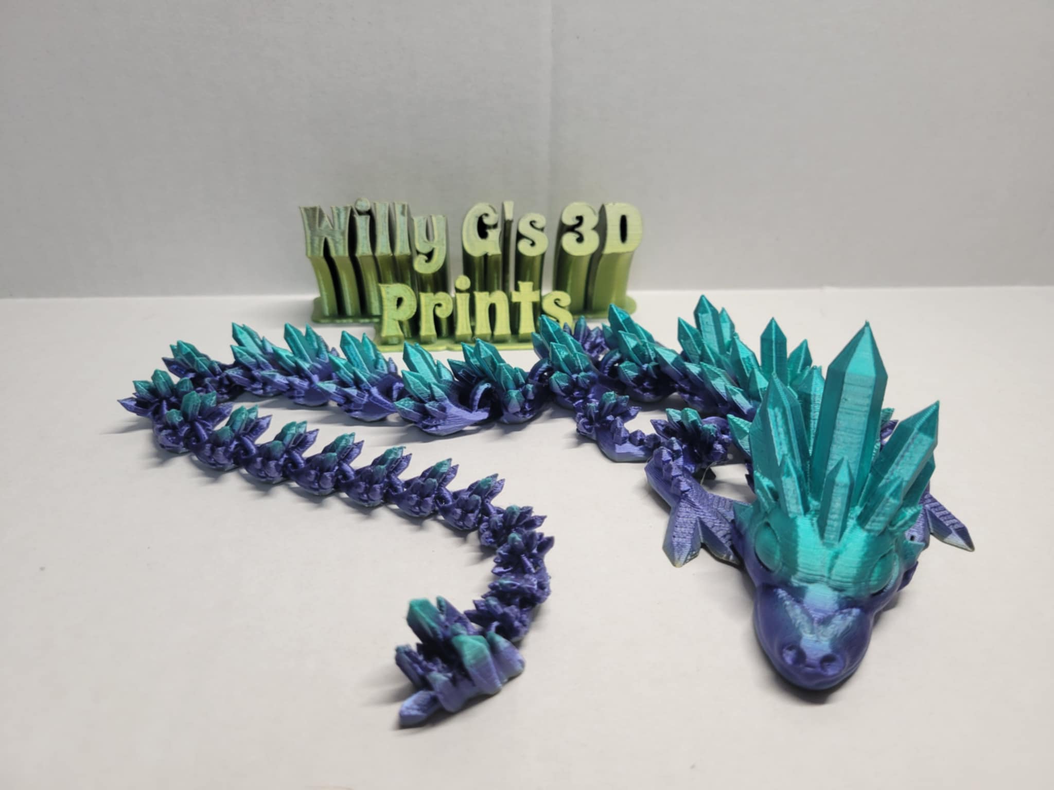 3D Printed Crystal Dragon Articulated Figurine